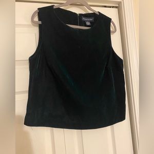 Preston and York dark green velvet top size 14